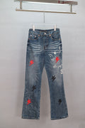 Acne Studios Lightning Embellished Flare Denim Jeans