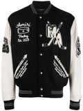 AMIRI logo-appliqué varsity jacket