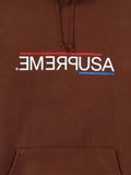 Supreme USA long-sleeve hoodie
