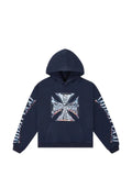 GODSPEED Chrome Motto "Navy Wash" hoodie