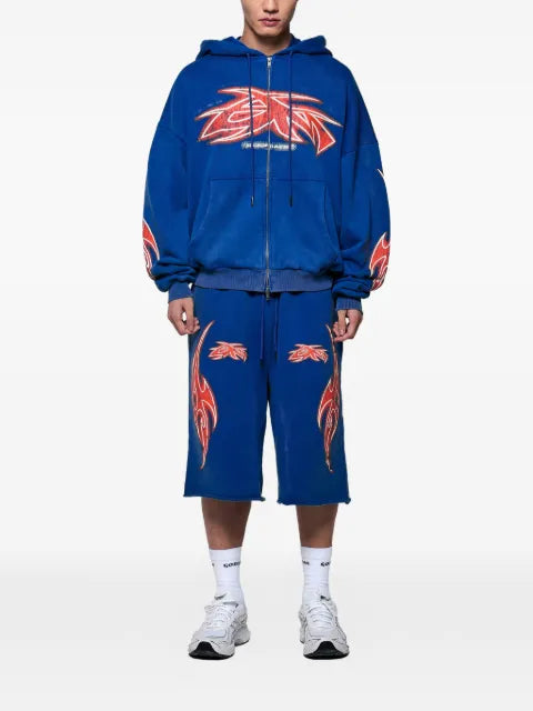 GODMADE Vivid graphic-print zip-up hoodie