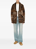 Alanui landscape-pattern fringed jacket