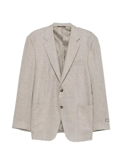 Canali single-breasted wool-blend blazer
