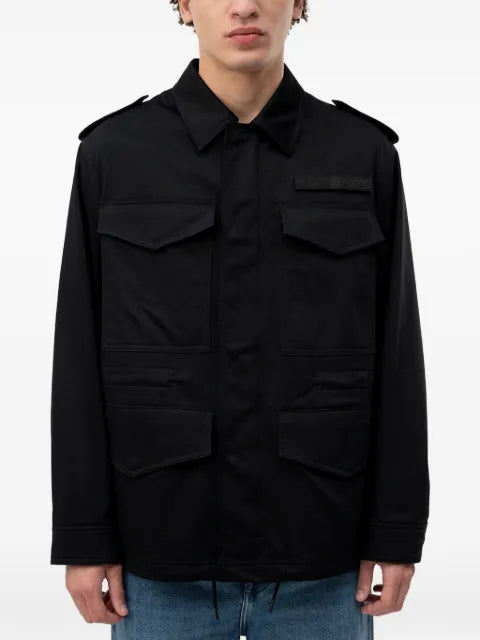 HUGO logo-patch multi-pocket jacket