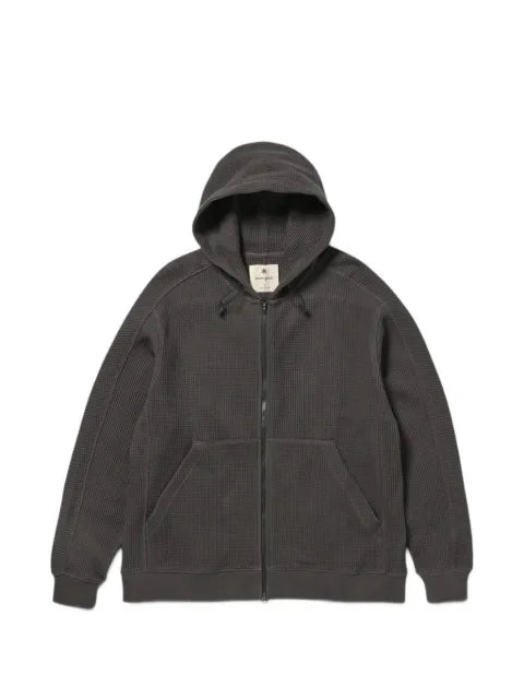 Snow Peak waffle-knit zip-up hoodie