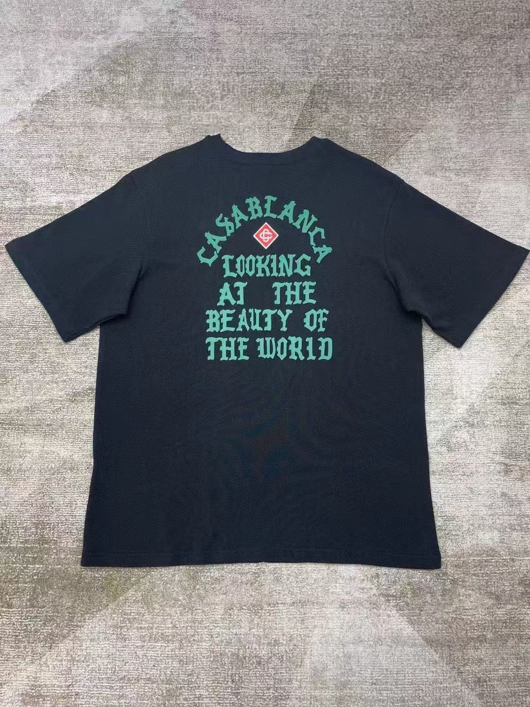 Casablanca Art Graphic Print Loose Unisex Short Sleeve T-Shirt