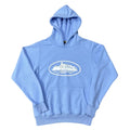 Corteiz Alcatraz Island Heavyweight Hoodie Light blue