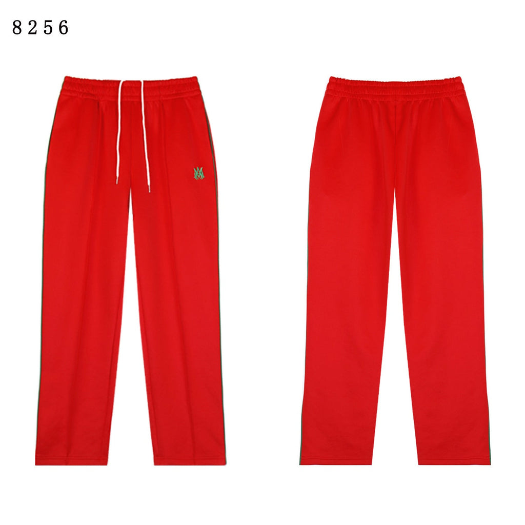 Amiri Embroidered Letter Striped Casual Pants