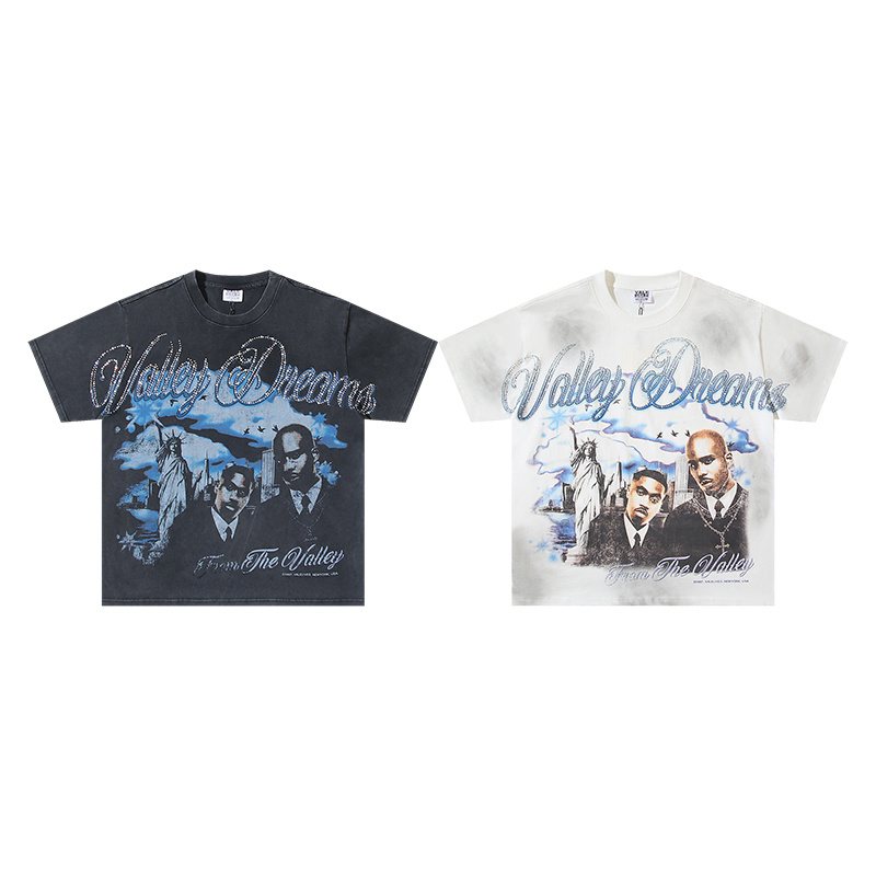 VALE USA Valley Dreams Rhinestone Graphic T-Shirt