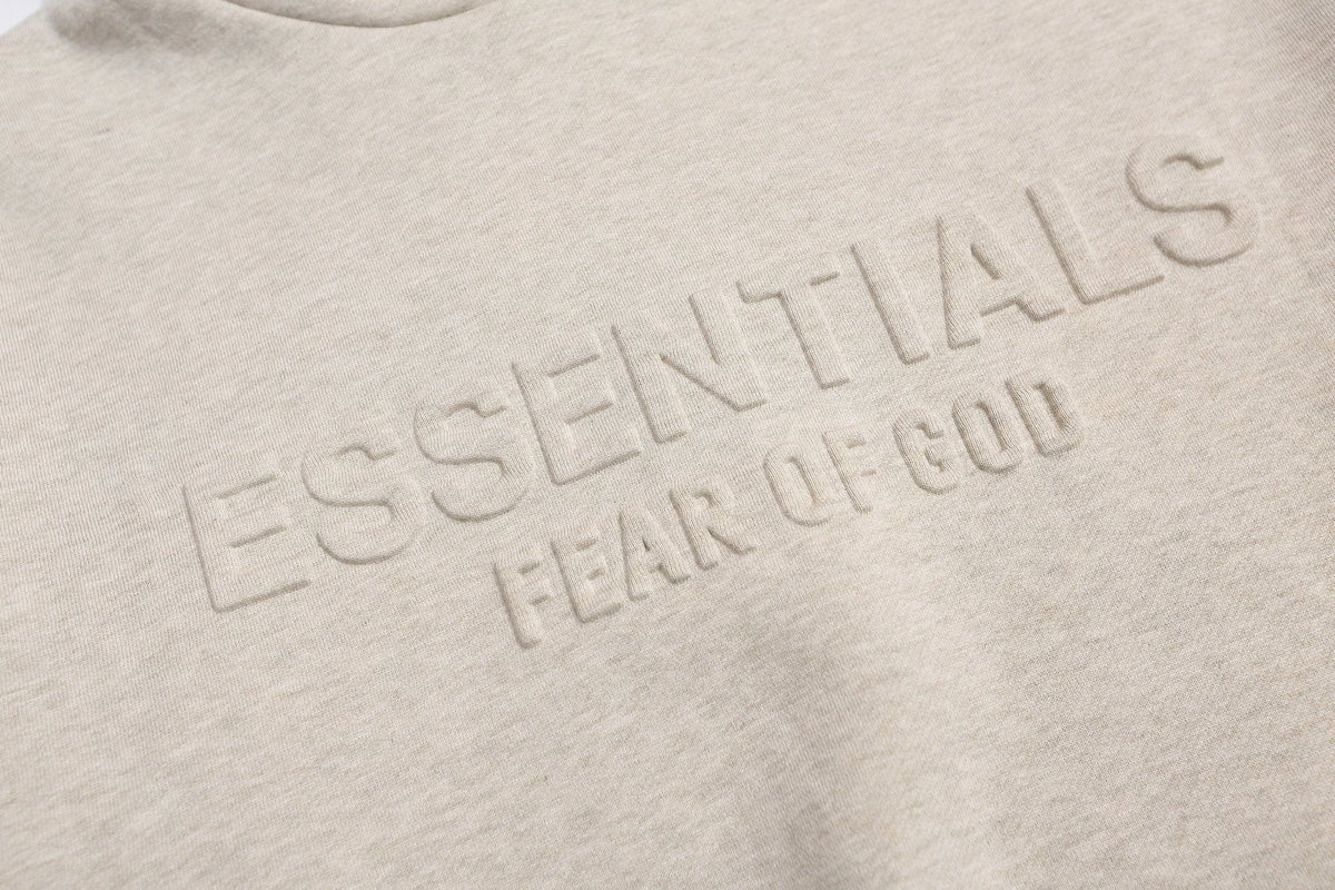 Fear of God Essentials Tonal Logo Light Grey Hoodie