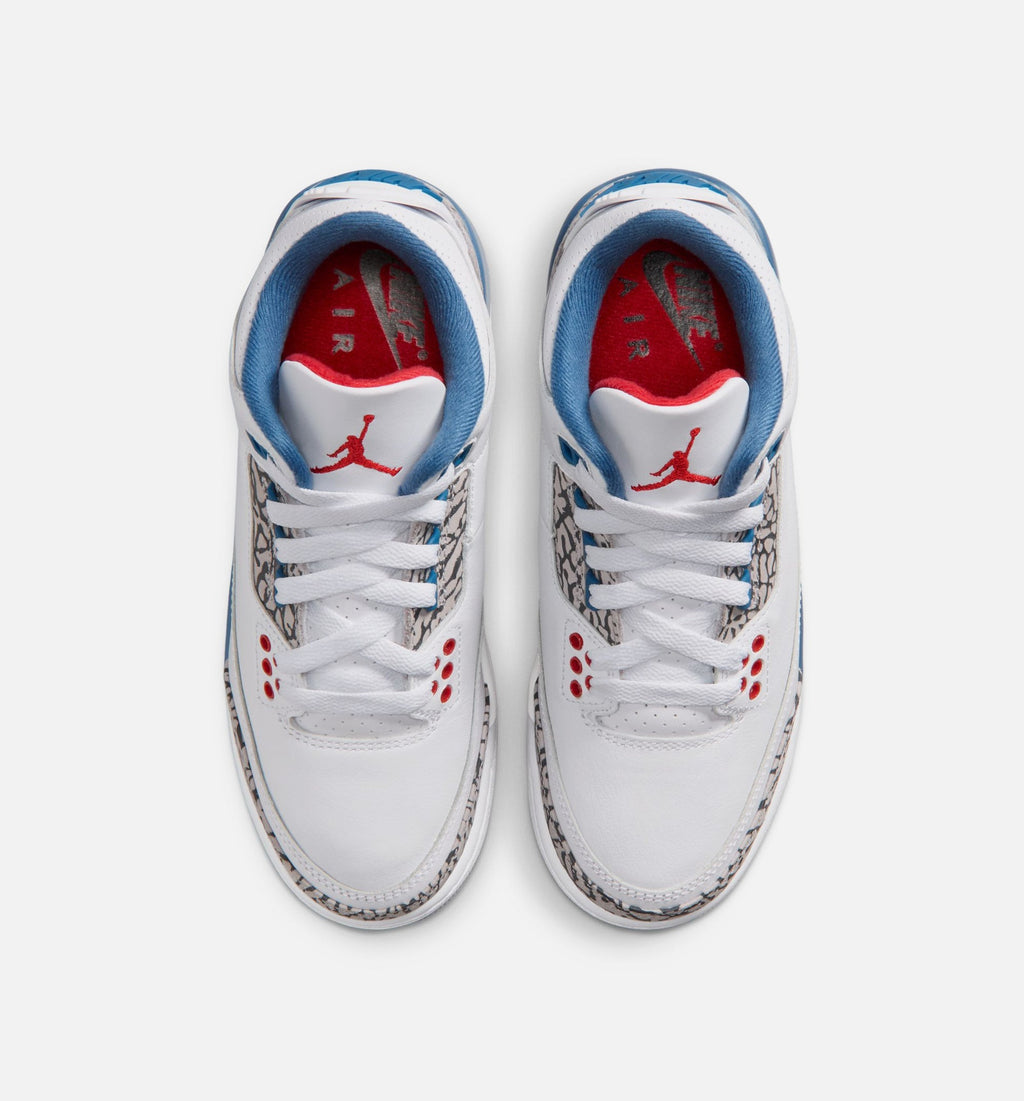 Air Jordan 3 Retro OG True Blue Grade School Lifestyle Shoe