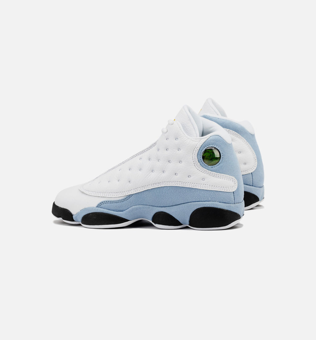 Air Jordan 13 Retro Blue Grey – Grade School Lifestyle Shoe in White/Blue Grey/Black/Yellow Ochre