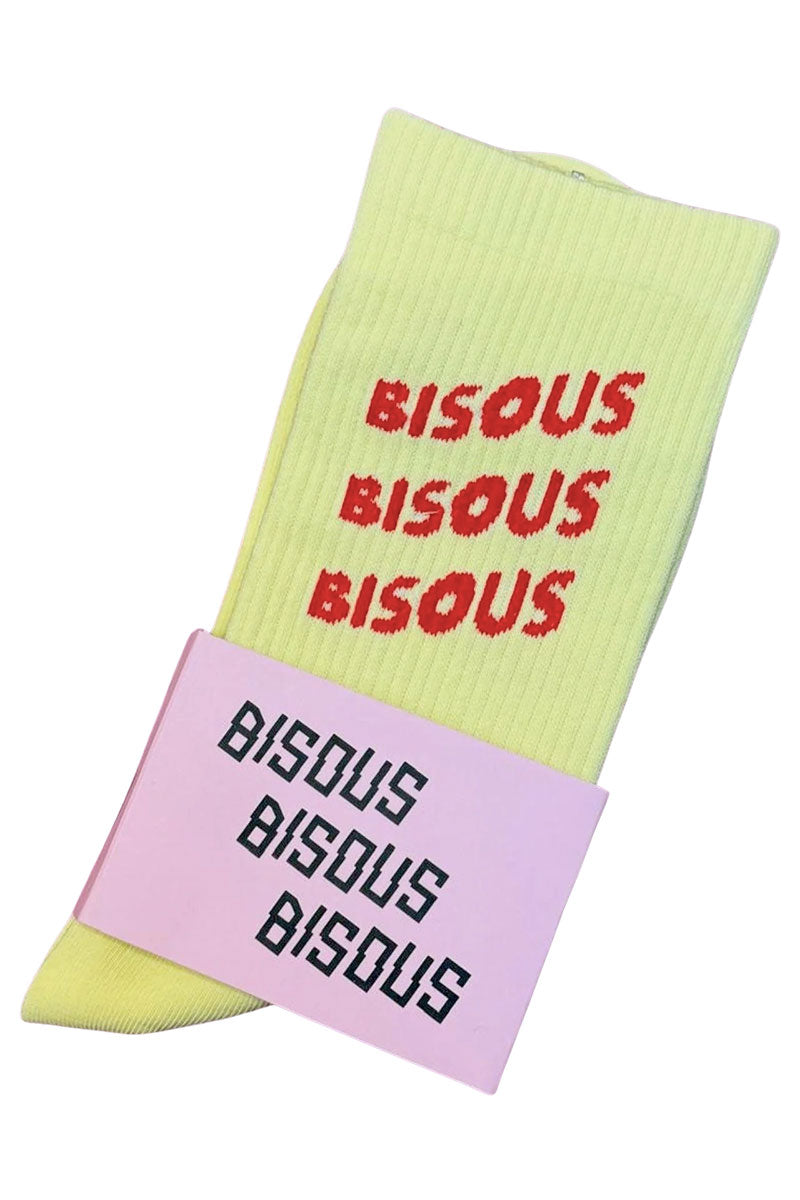 BISOUS SKATEBOARDS SOCKS SONICS Light Yellow