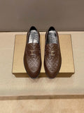 Louis Vuitton Men's Brown Buckle Slip-On Dress Shoes